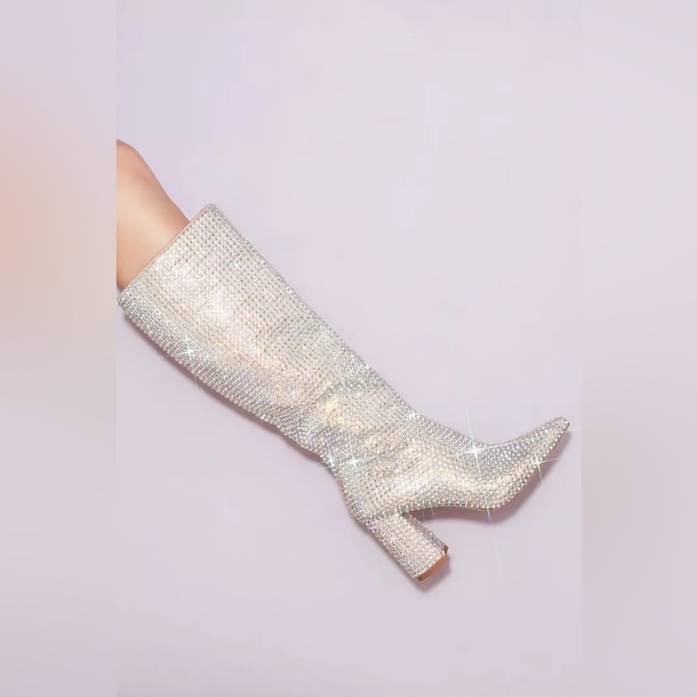 INC PHEBE RHINESTONE OVER-THE-KNEE BOOTS - Picture 4 of 14